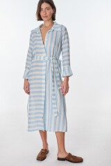 Vestido Balt Rayas Celeste