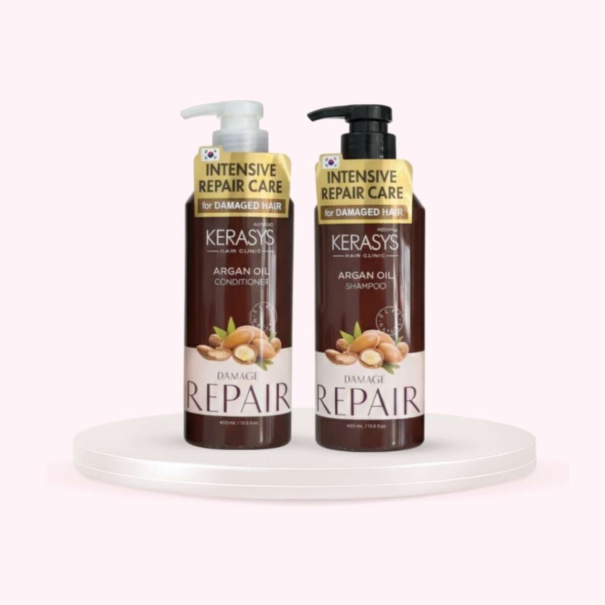 Dúo Capilar Shampoo + Acondicionador Kerasys Argán Oil (400Ml) - Con Aceite De Argán Para Cabellos Secos Y Dañados 
