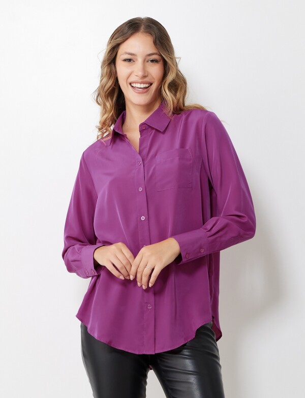 Camisa Saten VIOLETA