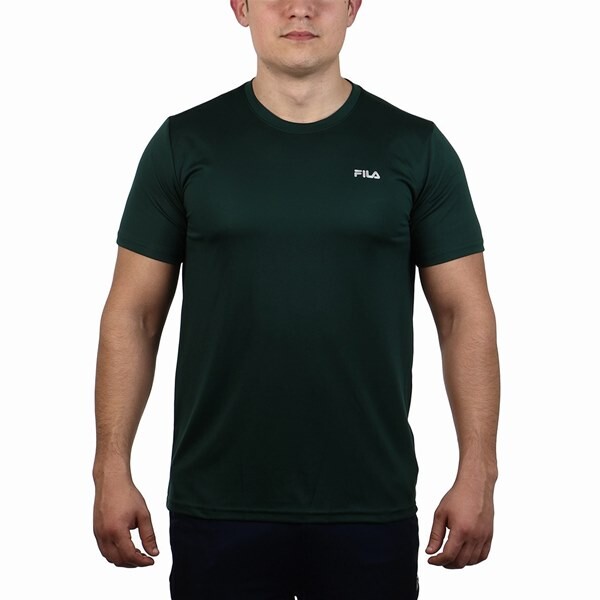 Remera Deportiva Para Hombre Fila Eclipse Verde Oscuro