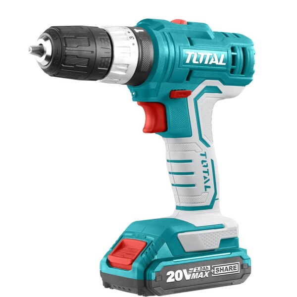 Taladro Atornillador 20V + 2 Baterías Industrial Total Taladro Atornillador 20V + 2 Baterías Industrial Total