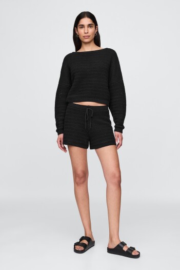 Short Crochet Mujer Black