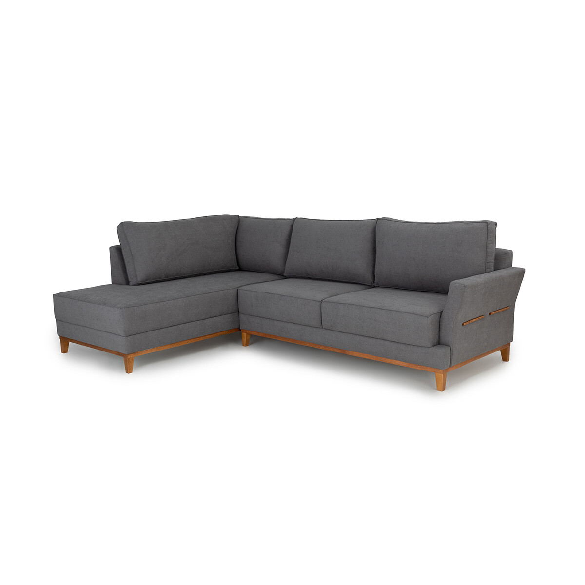 Rinconera Amadeus Chica - Tela Microfibra - Chaise Izquierdo - 2160 (Grafito) 
