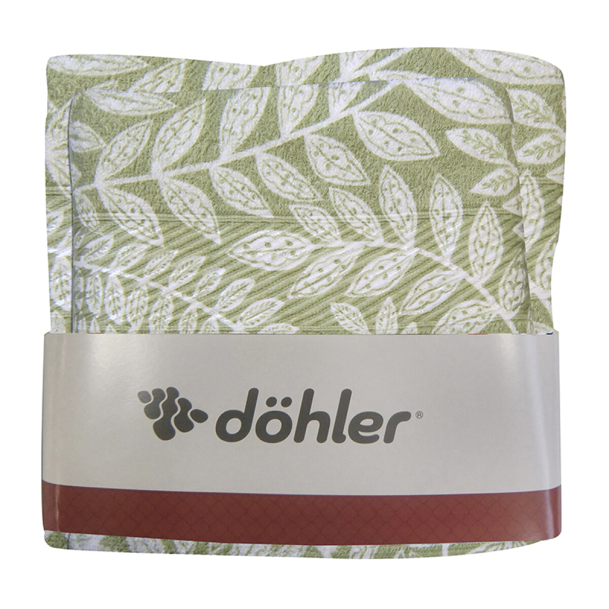 Pack X 2 Toallas Prisma Dohler Estampadas 100% Algodón - Nature Verde 