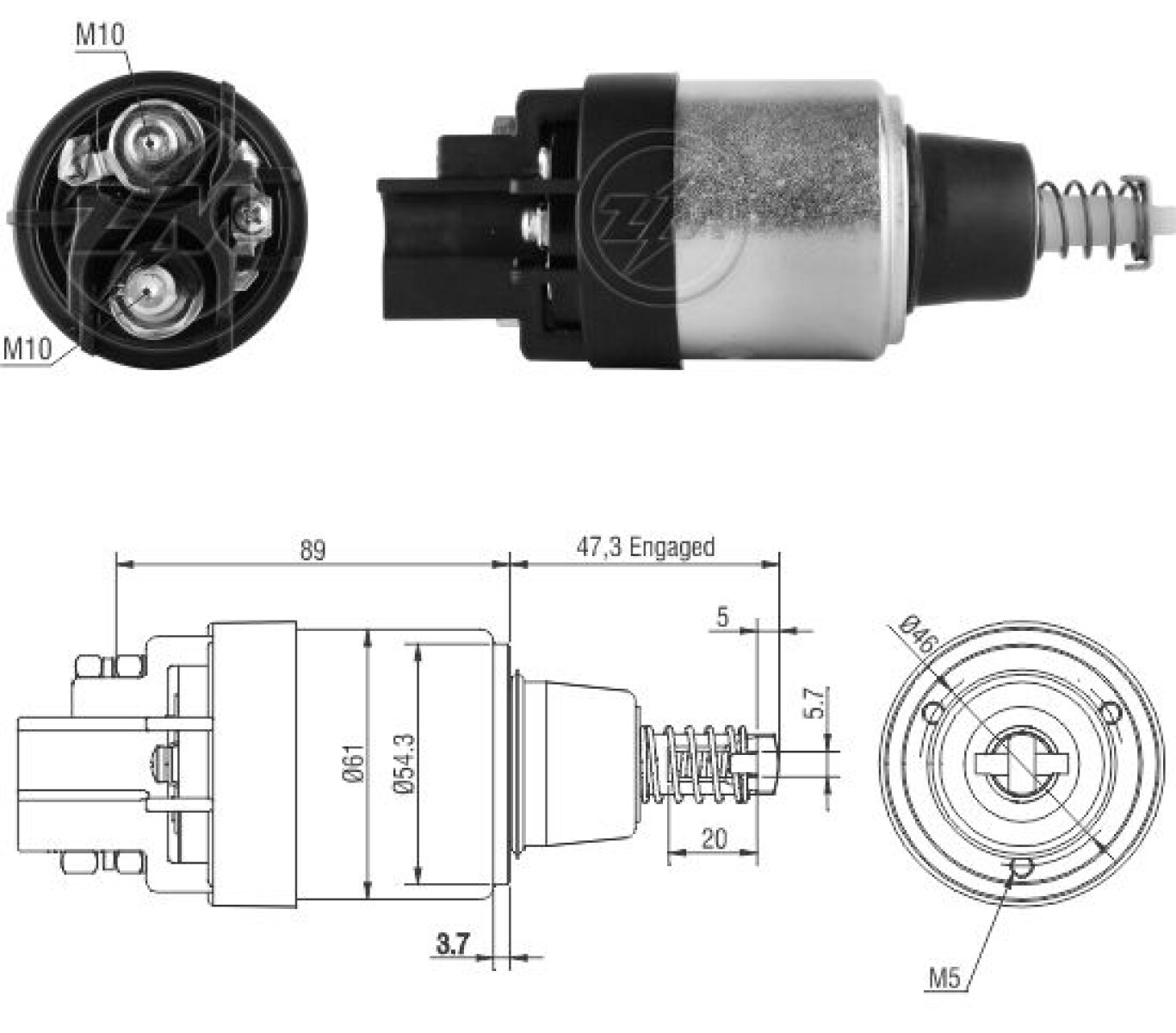 AUTOMATICO DE ARRANQUE FIAT CASE IVECO BOSCH 12V ZM 