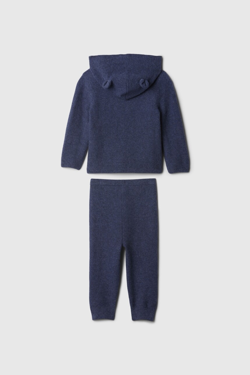 Set Cashsoft Canguro Y Pantalòn Bebé Navy Heather