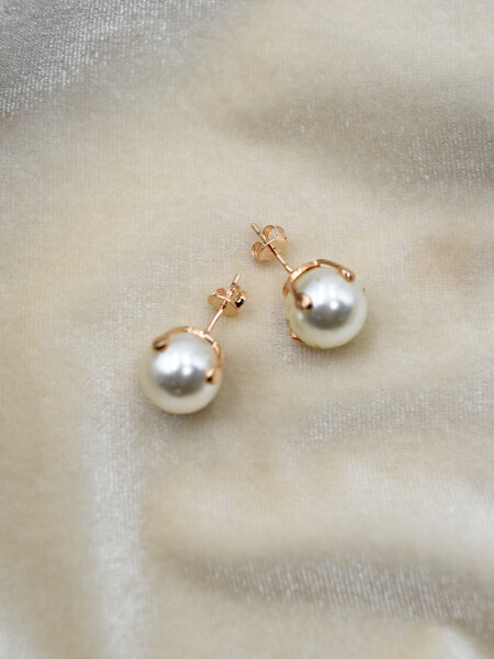 PERLAS ENGARZADAS 12mm DORADO