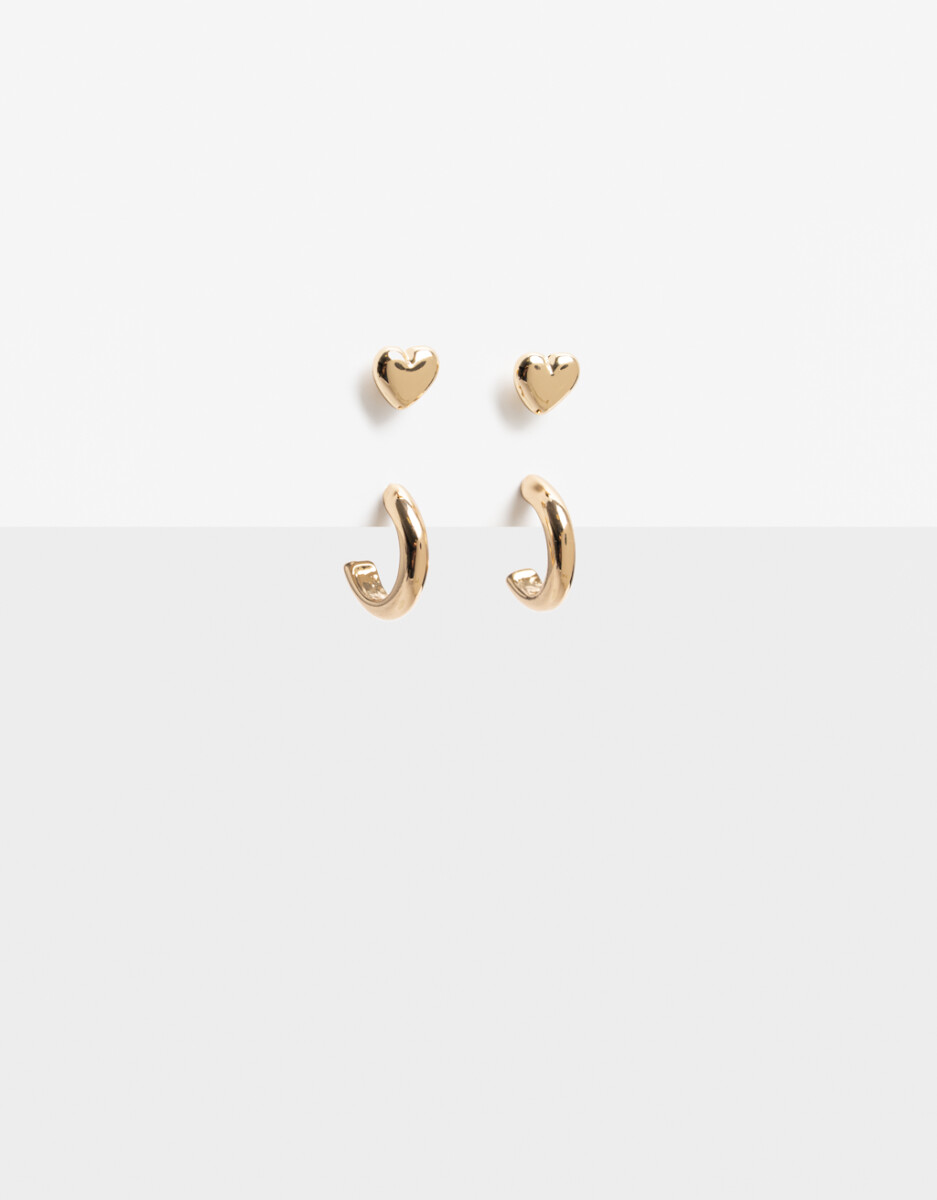 Aros Set Corazón 