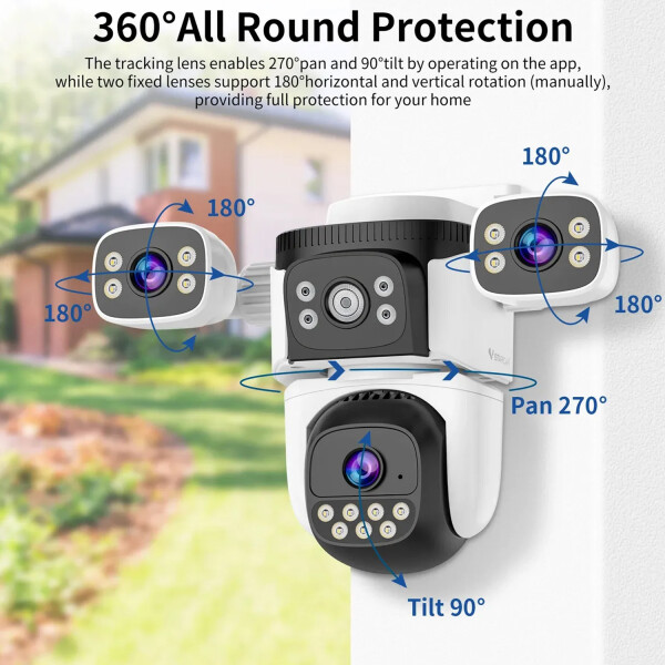 Camara Cuadruple Smart Xion Movimiento Full Hd Nocturna MULTI CAMARA SMART XION XI-CCTV400