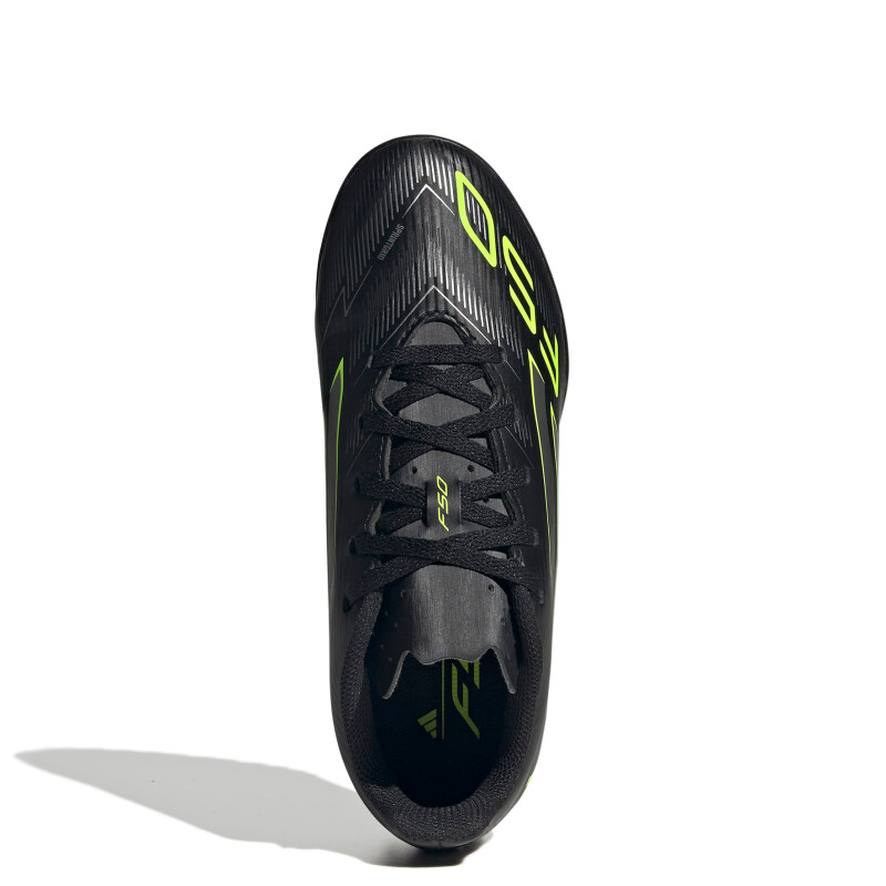 Championes de Niños Adidas Futbol 5 F50 Club Jrs Negro - Plateado - Amarillo Limon