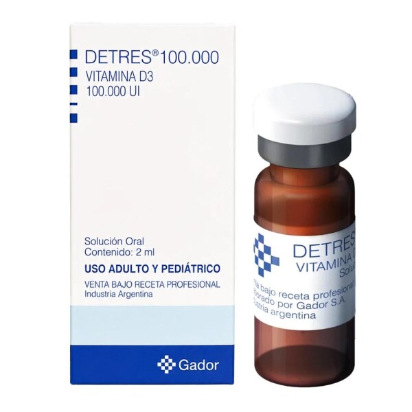 Vitamina D3 100.000 UI Solución Oral 2 ml - Detres Gador Vitamina D3 100.000 UI Solución Oral 2 ml - Detres Gador
