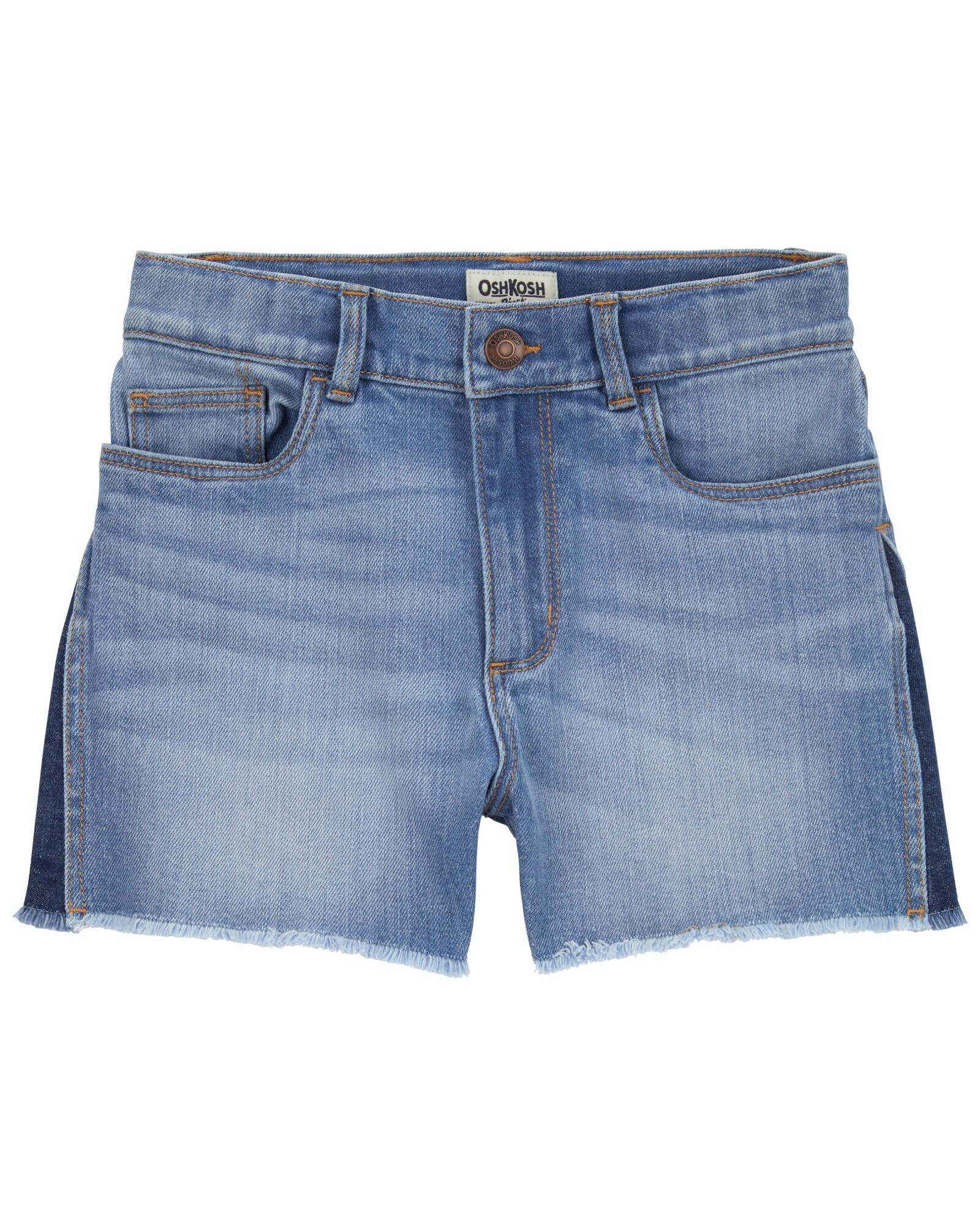 Short jean con piezas laterales Sin color