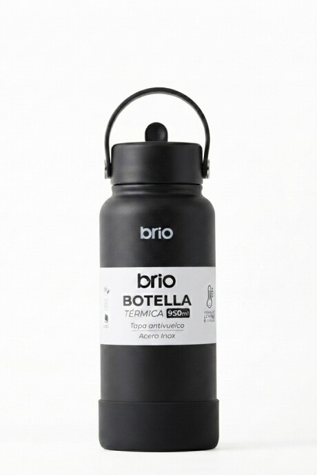 Botella Térmica Brio 950ml Acero Inox Negro