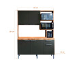 Mueble Cocina Compacta Hera Con Mesada Color Nogal Y Grafito Mueble Cocina Compacta Hera Con Mesada Color Nogal Y Grafito