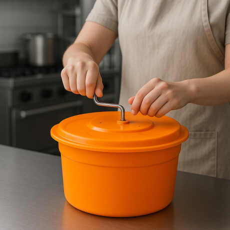 Centrifugadora de verduras. De plástico y color naranja 25 Lts Lacor Centrifugadora de verduras. De plástico y color naranja 25 Lts Lacor