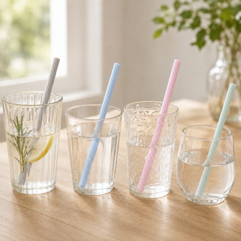 Set 4 Sorbitos silicona con limpiador TRANSPARENTE