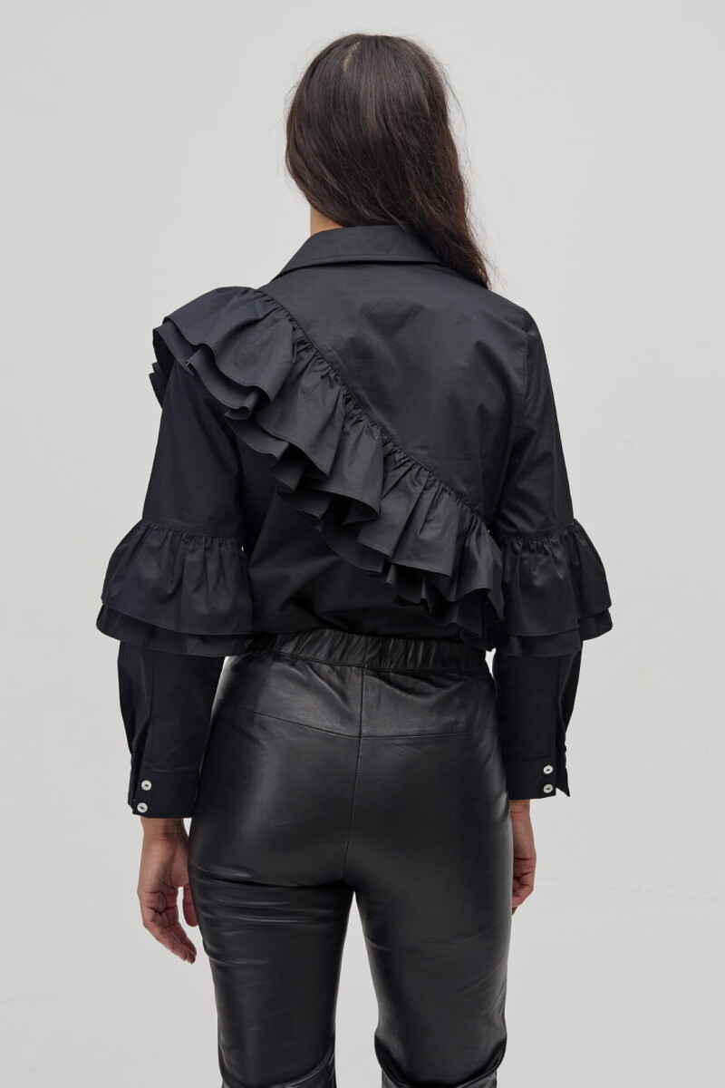 Camisa Mambo en Algodón Negro