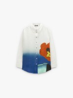 Camisa Estampada 100% Lino multicolor
