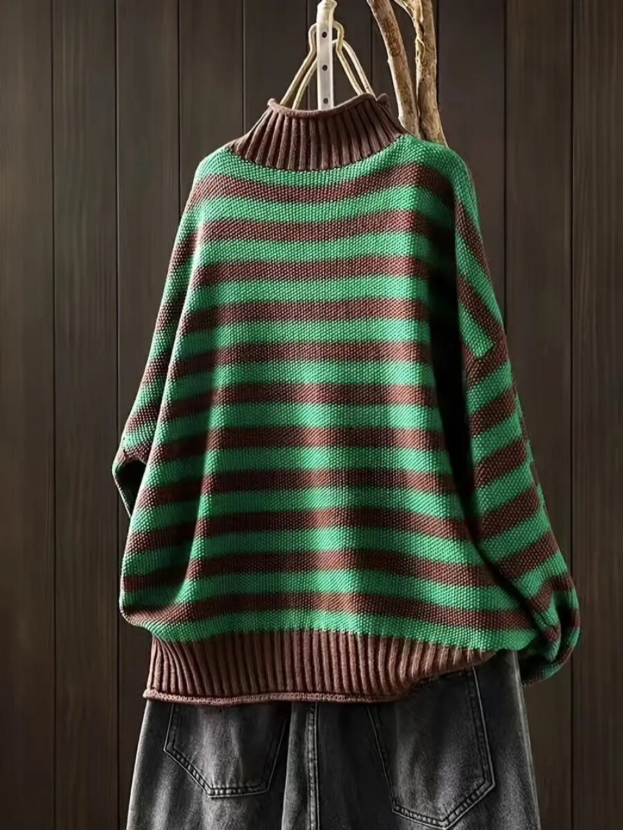 Sweater WALLY - Rayas verde 