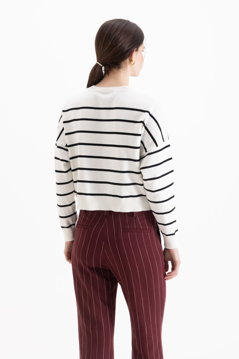 SWEATER BERRY Blanco