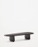Mesa de centro Pirita de madera maciza de roble con acabado negro, 146 x 56,5 cm FSC 100%