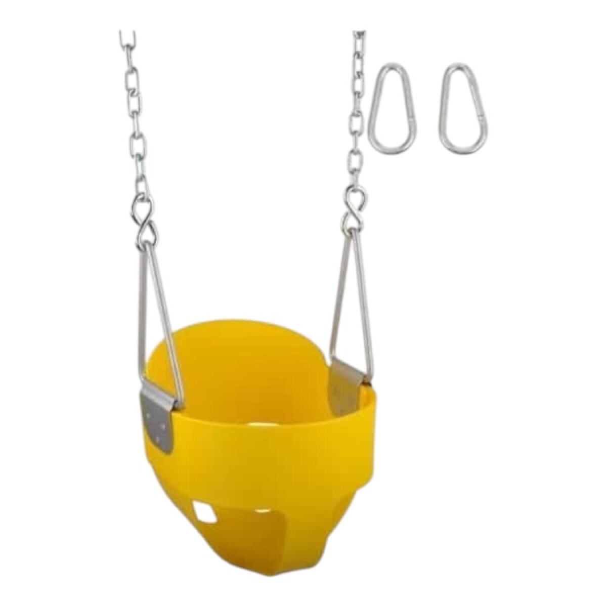 Hamaca bebé goma con cadena - Amarillo 