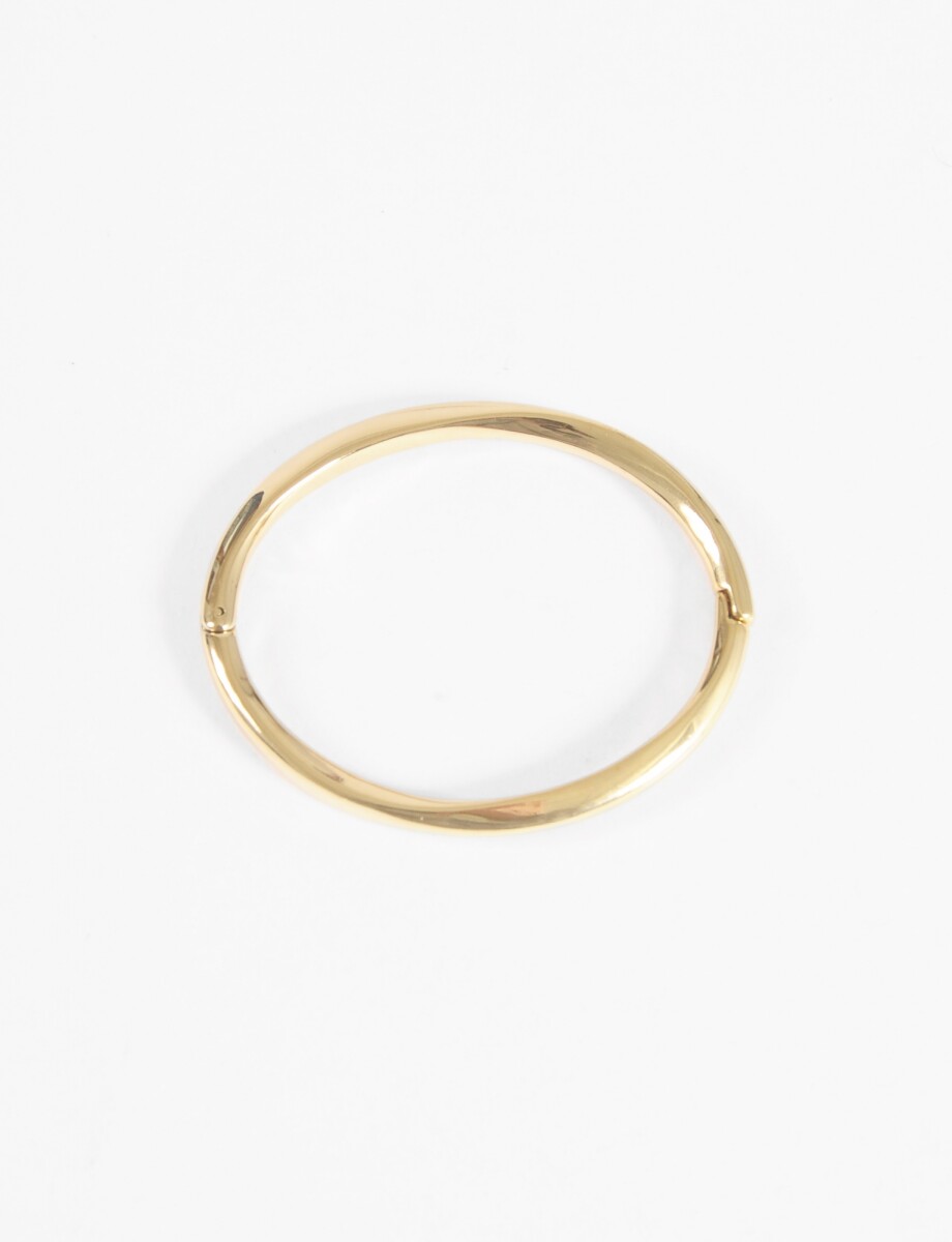 Pulsera rígida ajustable acero - dorado 