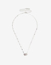 Cadena Corta con Dije Strass Collar Con Dije Cubic - Plateado