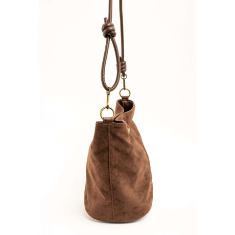 Cartera Gamuza Vegana Chocolate