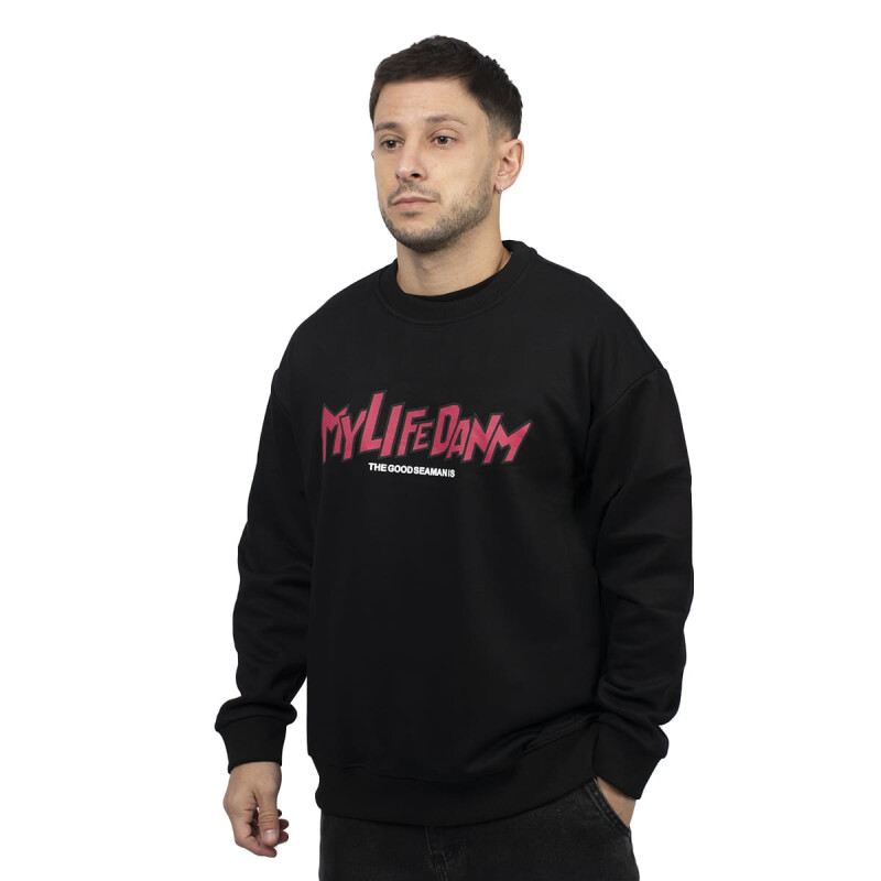 BUZOS ACTIVE HODDIE CON ESTAMPA Unisex - XC01 Negro