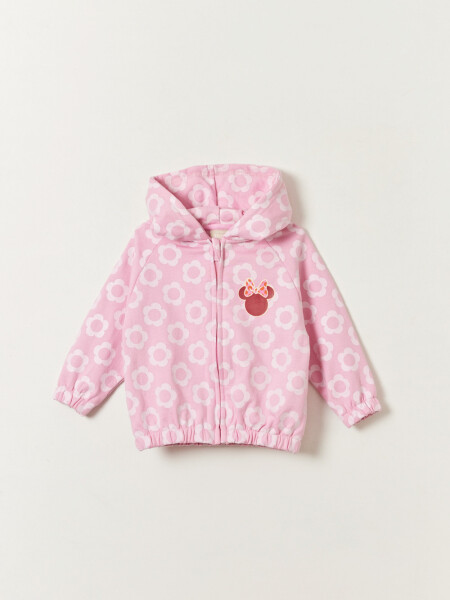 Campera deportiva estampada Minnie Rosa