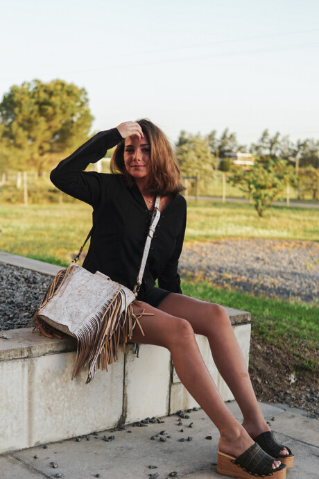 Cartera Mare Flecos Blanco Crack