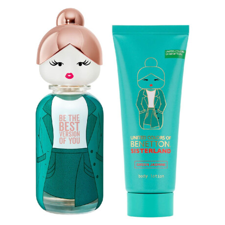 Set Perfume Para Mujer Benetton Sisterland Green Jasmine EDT 80ml + Body Lotion 75ml Set Perfume Para Mujer Benetton Sisterland Green Jasmine EDT 80ml + Body Lotion 75ml