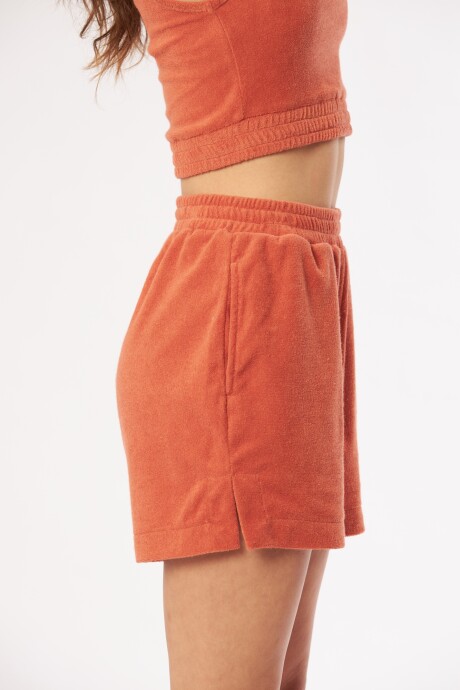 SHORT FELPA TIQUE RUSTY Naranja