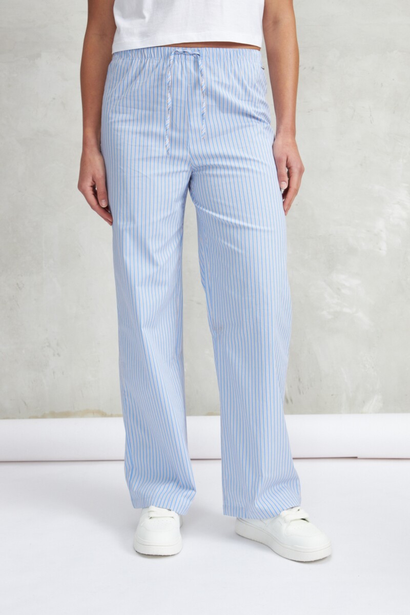 PANTALÓN STRIPE - CELESTE 