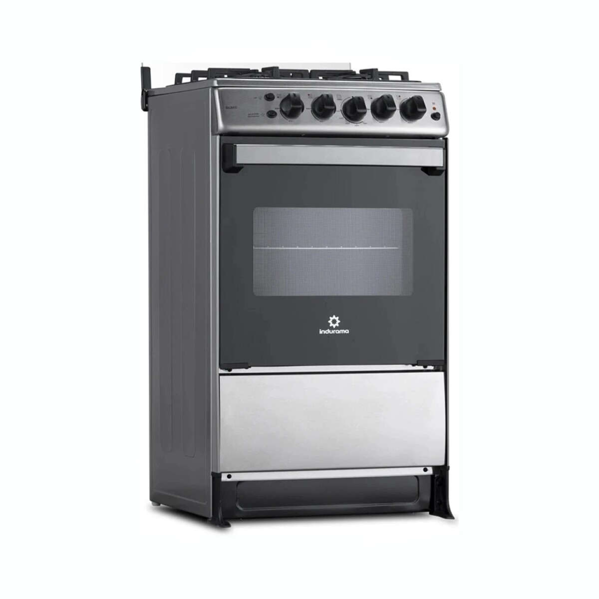 Cocina A Gas INDURAMA In-Bilbao 4 Hornallas Con Grill Eléctrico 