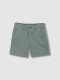 Chino Corto De Sarga Verde Oscuro