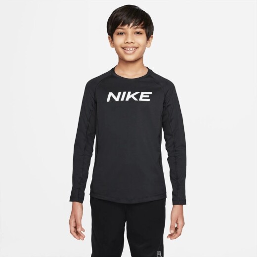 Remera Nike Niño Np Df Ls Top Black Color Único