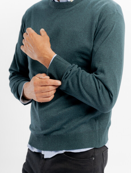 Buzo escote V Sauce petroleo