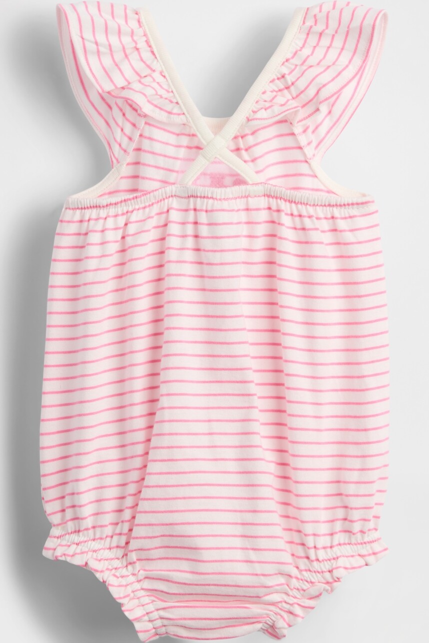 Enterito Logo Gap A Rayas Bebé Pink Stripe