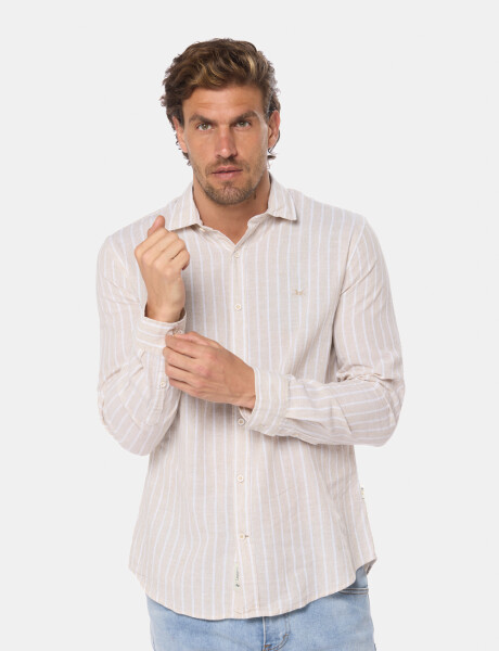 CAMISA DE LINO Beige