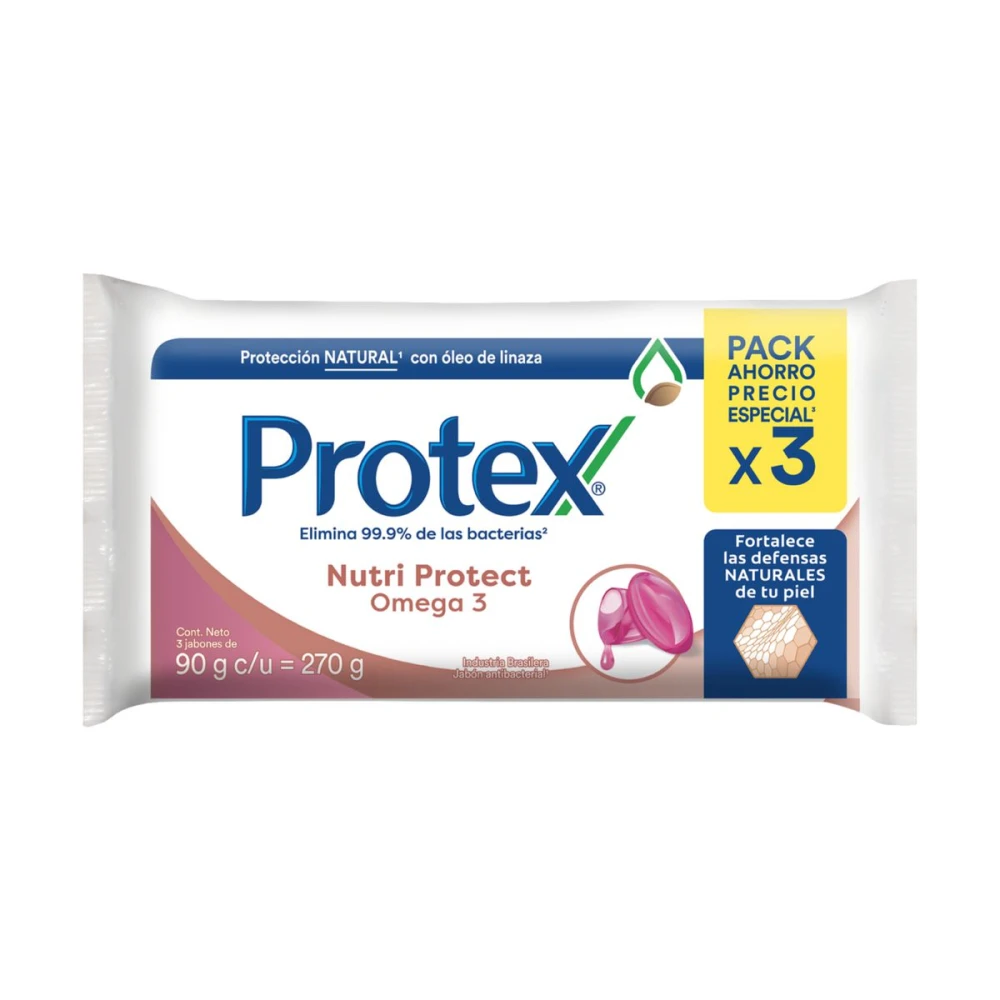 PROTEX JABON X 3 OMEGA 12 PACK X 90 GR.