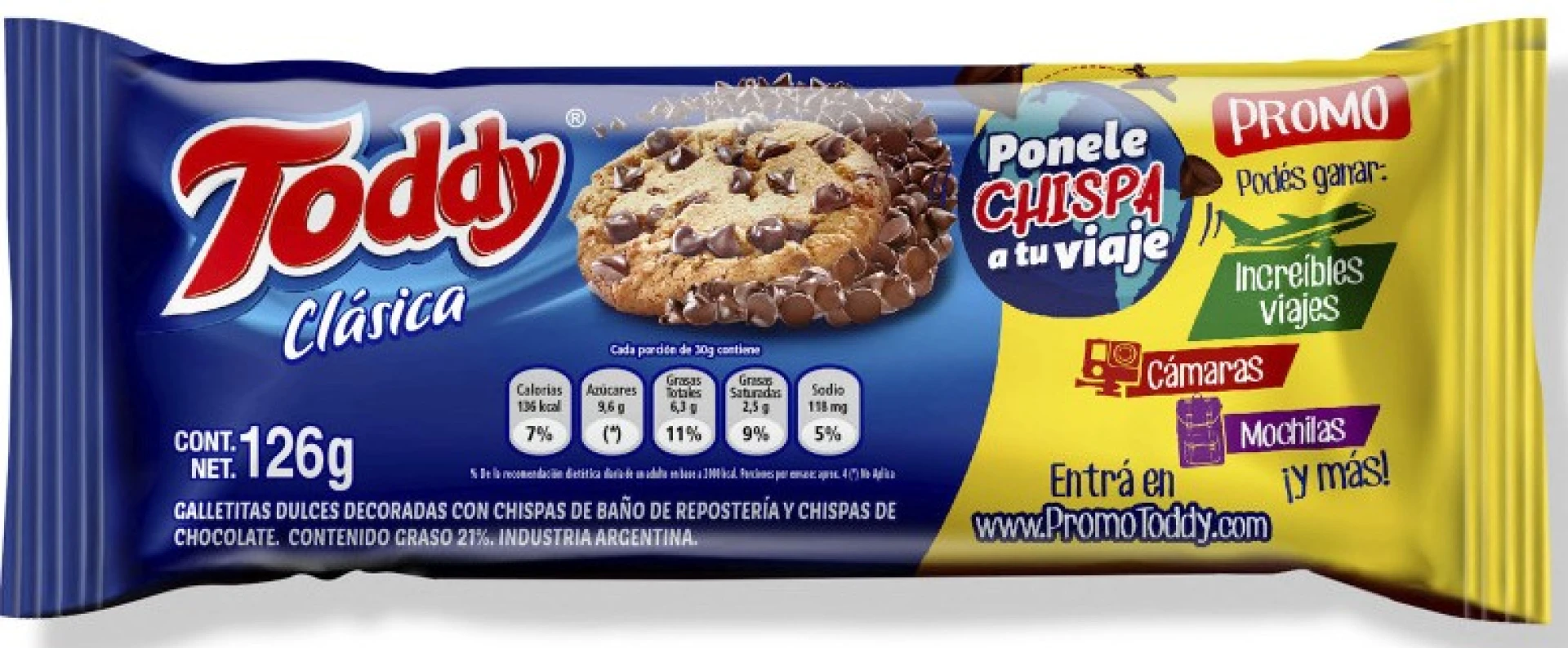 GALLETA TODDY CHISPA DE CHOCO 126G 