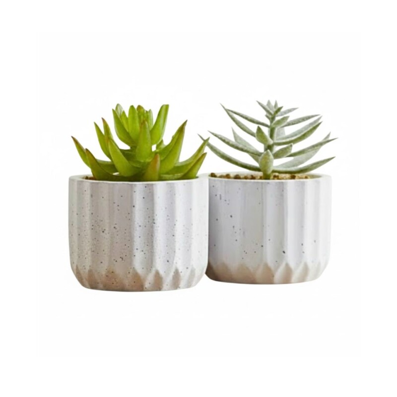 Set x2 Mini planta artificial 7,5 X 11,3cm COLORES SURTIDOS