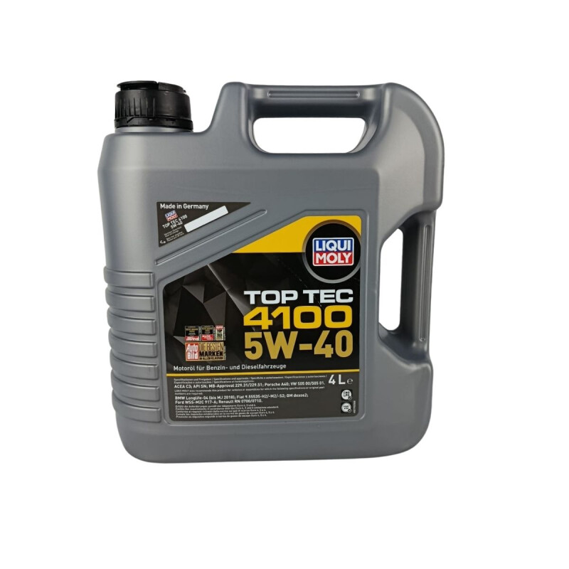 ACEITE SINTETICO 5W40 LIQUI MOLY TOP TEC 4100 4 TLS Aceite Sintetico 5w40 Liqui Moly Top Tec 4100 4 Tls