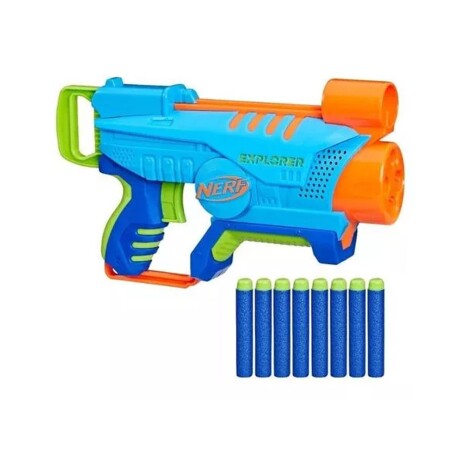 Lanzador de dardos Nerf Elite Junior Explorer + 8 dardos Hasbro Azul marino