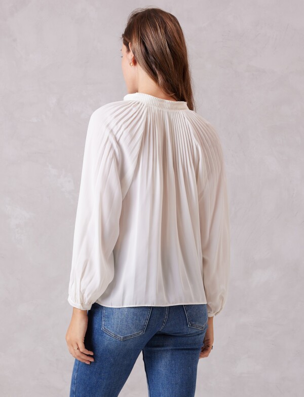Blusa Plisada CRUDO