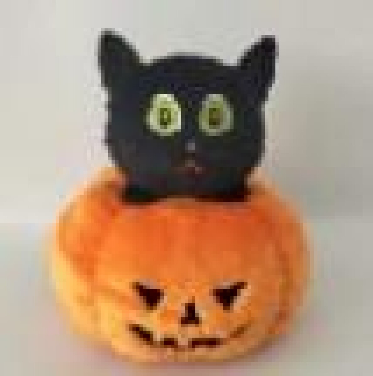 PELUCHE DE 25 CM (GATO NEGRO Y CALABAZA) 