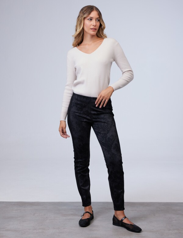 Pantalón Animal Print NEGRO/GRIS