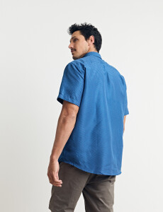 012658 CAMISA HARRINGTON LABEL Azul/blanco